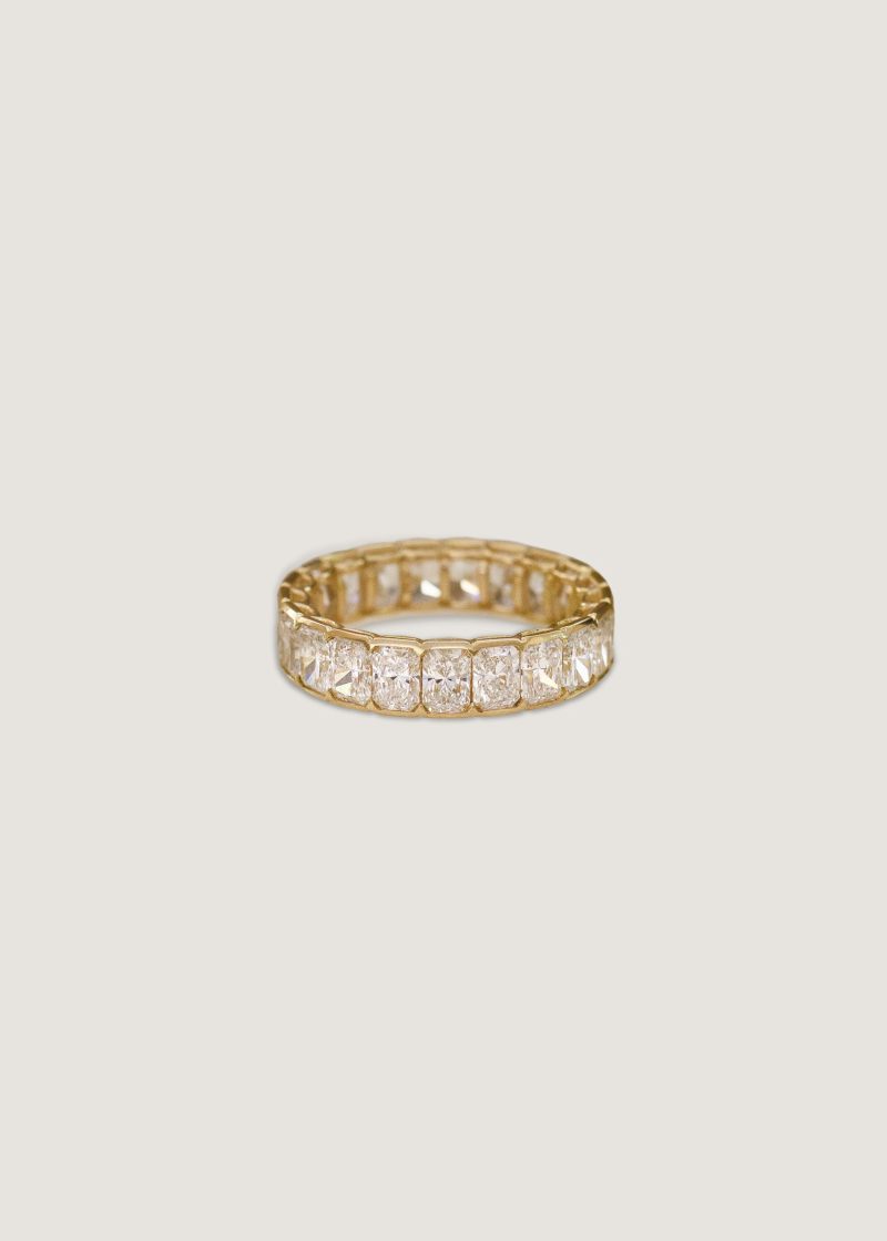 5X7 low res Jane Radiant Eternity Ring Diamond Yellow Gold 1 1