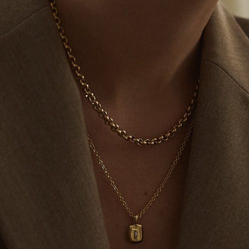 Cable Rolo Link Chain Necklace lifestyle 5