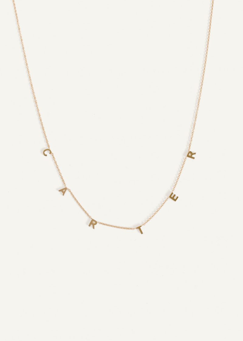 alt="Dear Kaia Initial Necklace 'carter'"