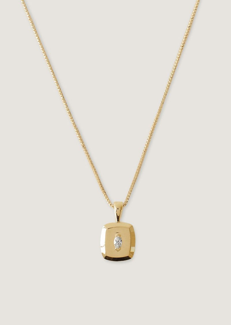 alt="Le Chat Marquise Cushion Pendant Necklace"