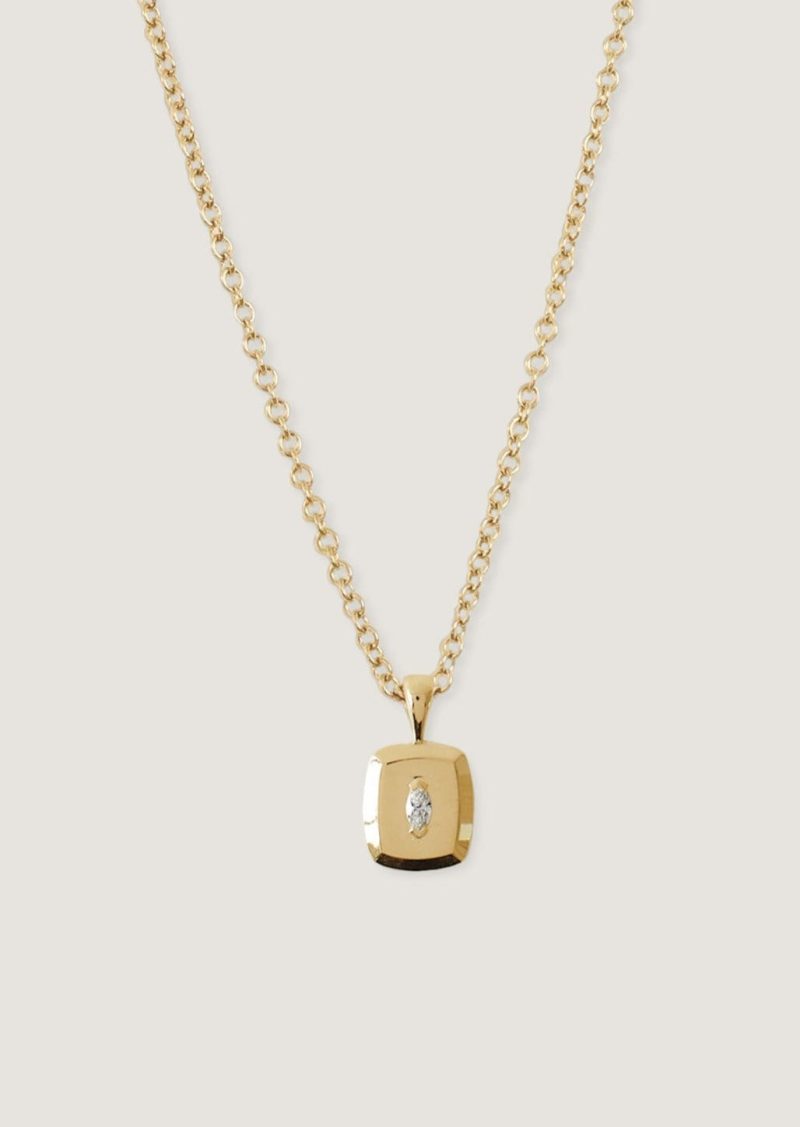 alt="Le Chat Marquise Cushion Pendant Necklace"