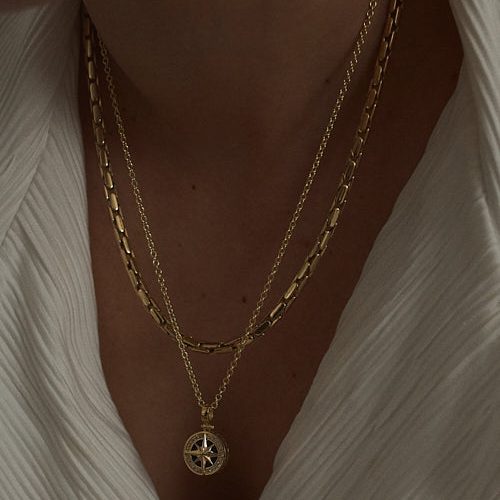 kinn 14k gold fine jewelry Theo Elongated Chain Necklace 7