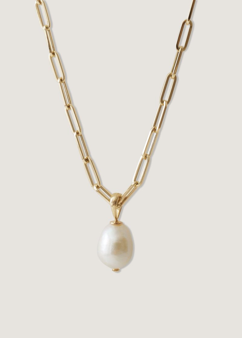 alt="Baroque Pearl Drop Necklace"