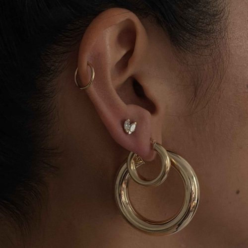 kinn 14k gold fine jewelry bold hoop earrings large 6