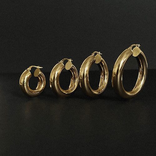 kinn 14k gold fine jewelry bold hoop earrings lifestyle