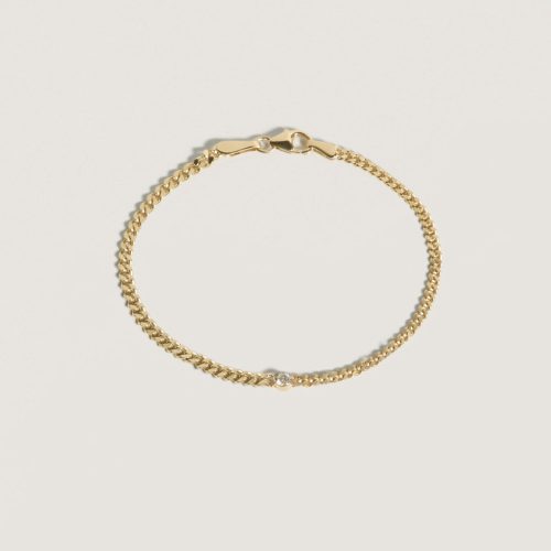 kinn 14k gold fine jewelry bracelet capri curb diamond