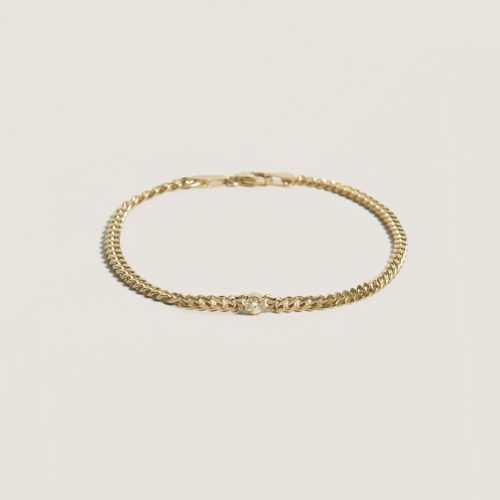 kinn 14k gold fine jewelry bracelet capri curb diamond 03