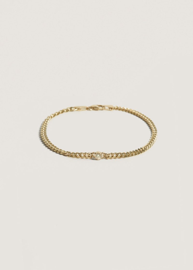 kinn 14k gold fine jewelry bracelet capri curb diamond 03