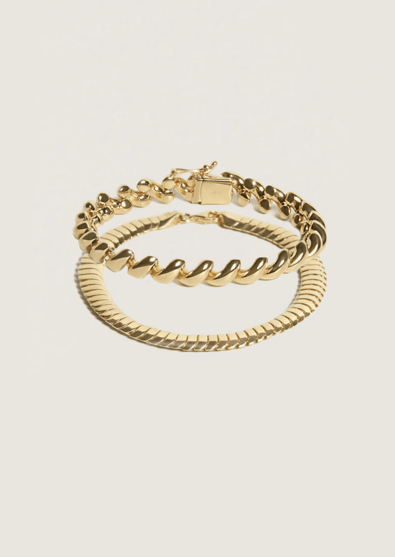 kinn 14k gold fine jewelry bracelet cobra hampshire stack 01