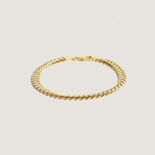 kinn 14k gold fine jewelry bracelet familia cuban 02