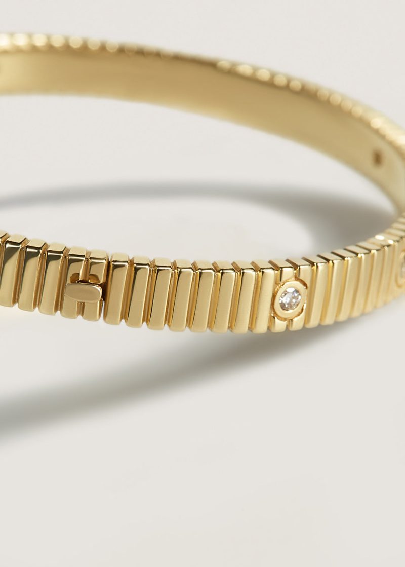 kinn 14k gold fine jewelry bracelet solis ribbed anniversary 05