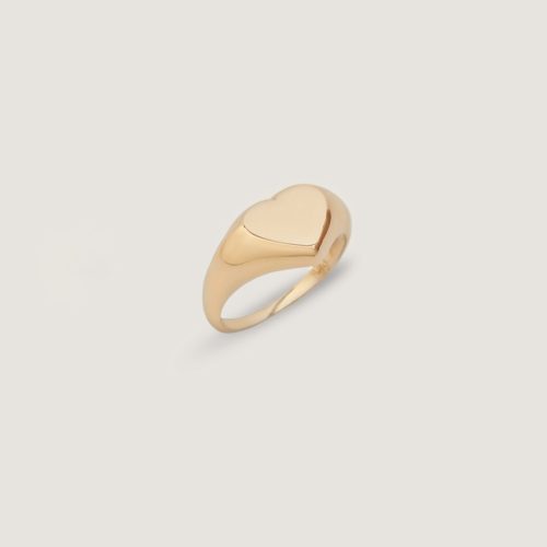 kinn 14k gold fine jewelry classic heart signet ring 3