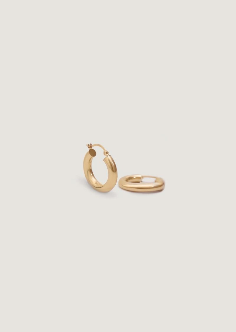 kinn 14k gold fine jewelry classico hoop earrings XS 1