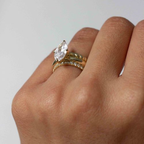 kinn 14k gold fine jewelry daphne marquise engagement ring lifestyle 2