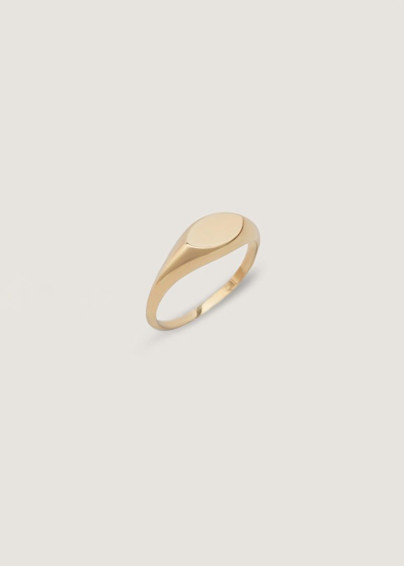 kinn 14k gold fine jewelry eloise oval signet ring 1