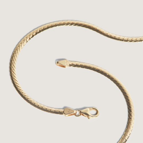 kinn 14k gold fine jewelry kennedy herringbone chain necklace 1