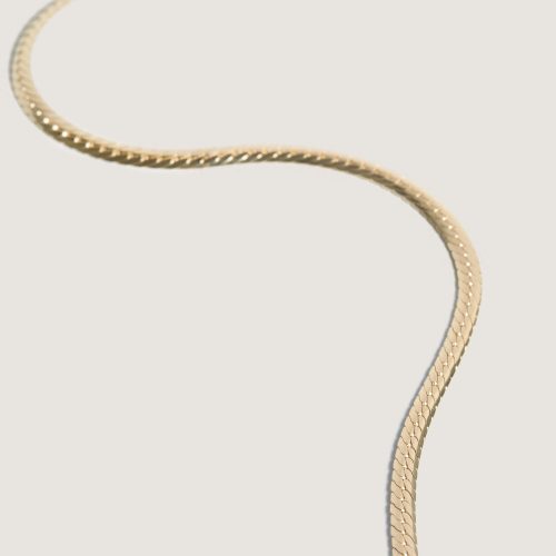 kinn 14k gold fine jewelry kennedy herringbone chain necklace 3