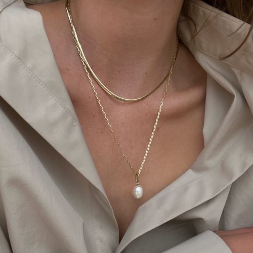 kinn 14k gold fine jewelry lifestyle baroque pearl necklace