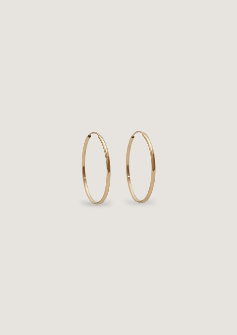 kinn 14k gold fine jewelry lightweight hoop earrings large 1