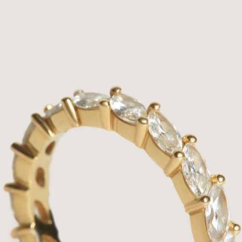 kinn 14k gold fine jewelry marquise eternity band ring 3