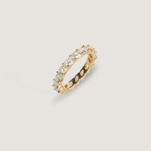 kinn 14k gold fine jewelry marquise eternity band ring 4