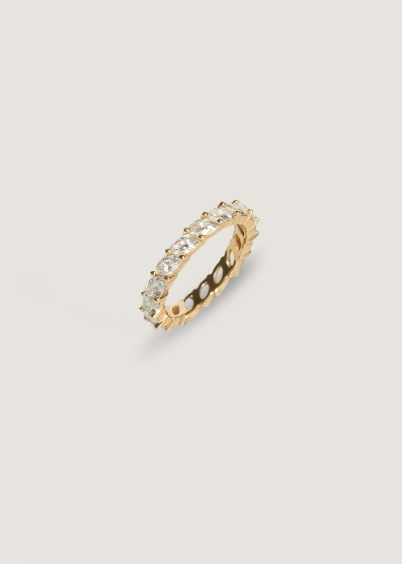 kinn 14k gold fine jewelry marquise eternity band ring 4