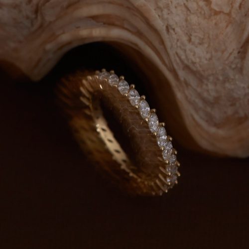 kinn 14k gold fine jewelry mini marquise eternity ring 2