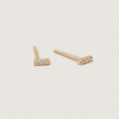 kinn 14k gold fine jewelry penelope i bar studs 3