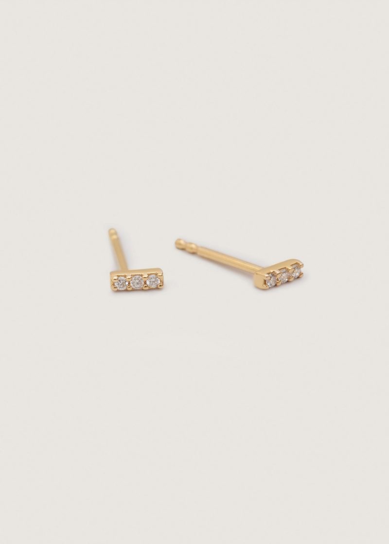 kinn 14k gold fine jewelry penelope i bar studs 3