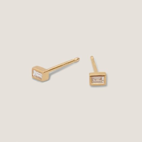 alt="Penelope II Baguette Diamond Studs"