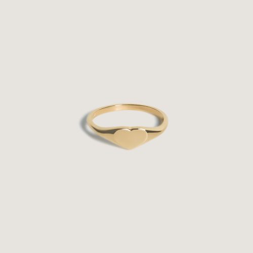 Petite Heart Signet Ring - Engraving