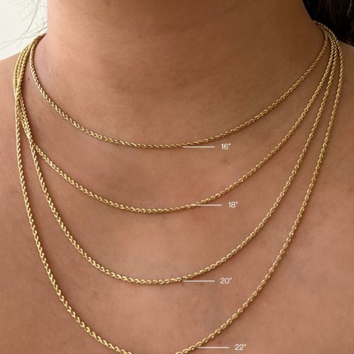 kinn 14k gold fine jewelry petite rope chain