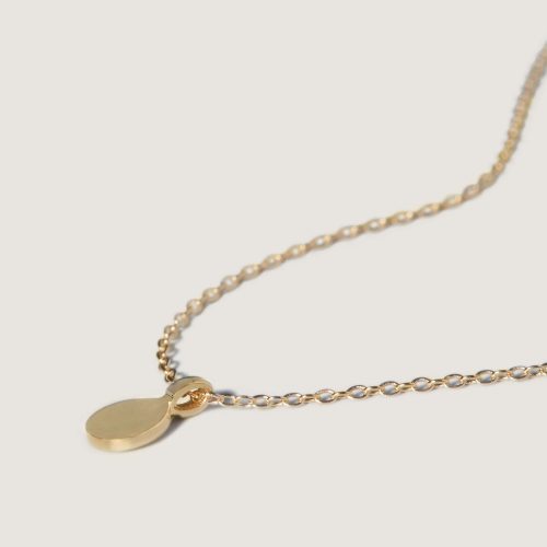 kinn 14k gold fine jewelry round initial disc necklace