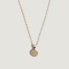 round initial disc necklace - Engraving