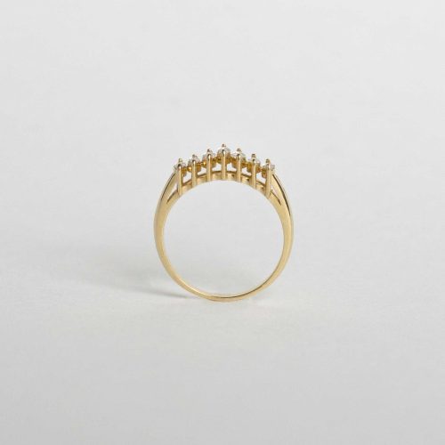 kinn 14k gold fine jewelry seven marquise ring