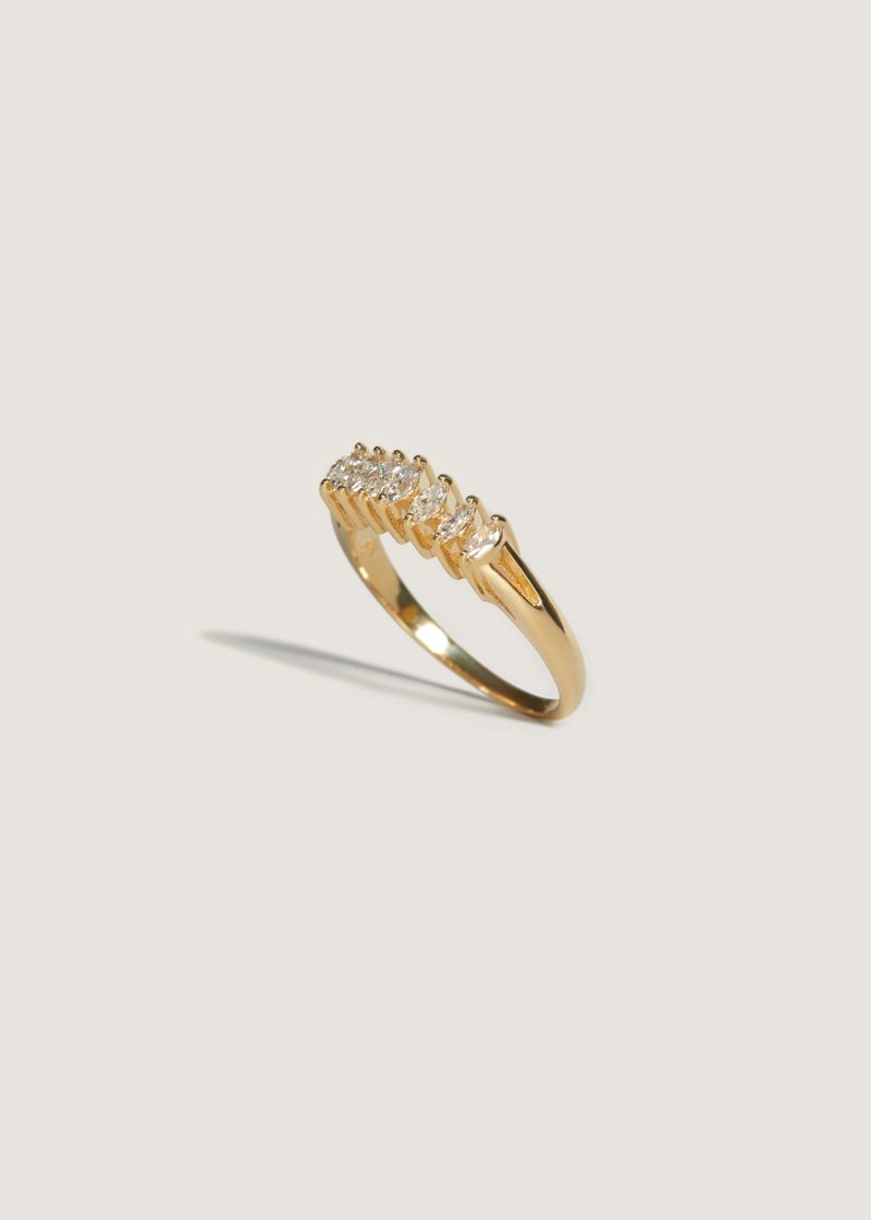 kinn 14k gold fine jewelry seven marquise ring 4