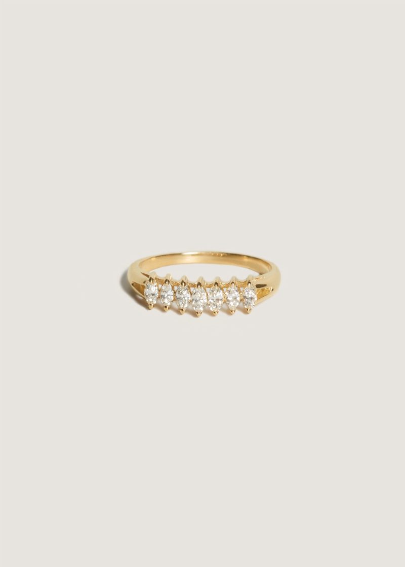 alt="Seven Marquise Ring"