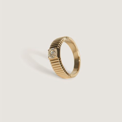 kinn 14k gold fine jewelry solis ribbed ring 4