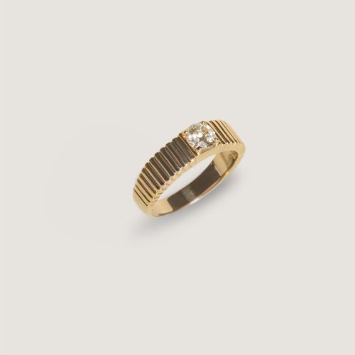 kinn 14k gold fine jewelry solis ribbed ring ii 2