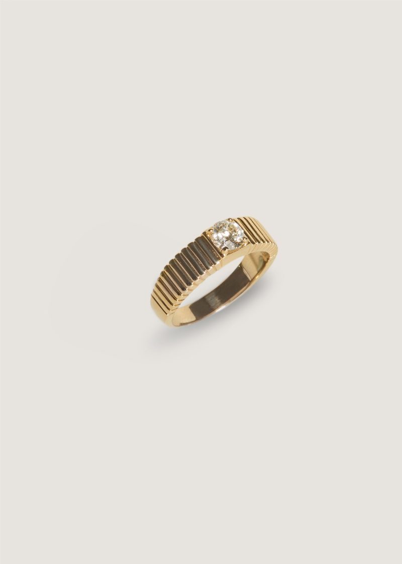 kinn 14k gold fine jewelry solis ribbed ring ii 2