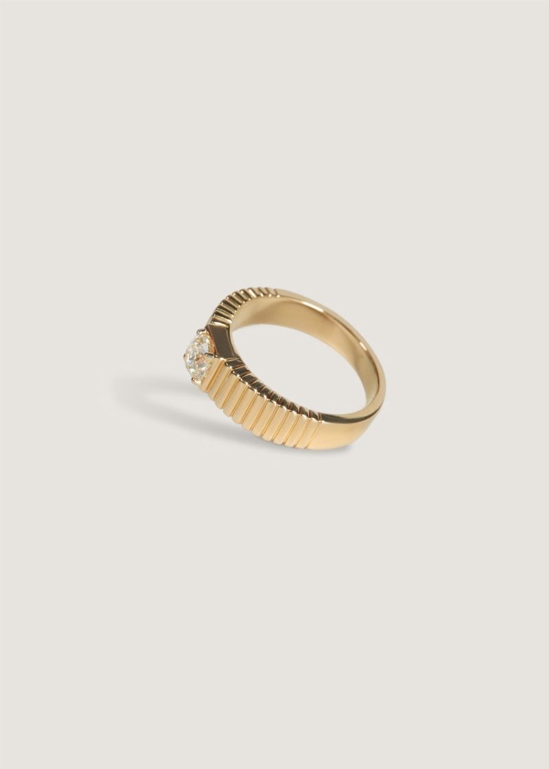 kinn 14k gold fine jewelry solis ribbed ring ii 5