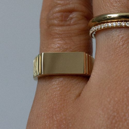 kinn 14k gold fine jewelry vivian signet ring 5