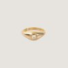 alt="Round Diamond Signet Ring"